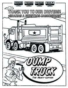 texas paving company dump truck coloring page