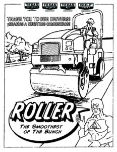 texas paving company roller coloring page